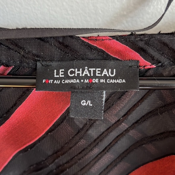 Grenadine red and black high low kaftan size L from le château - Picture 2 of 3